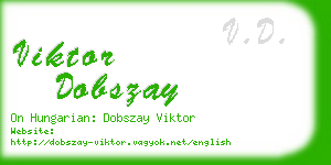 viktor dobszay business card